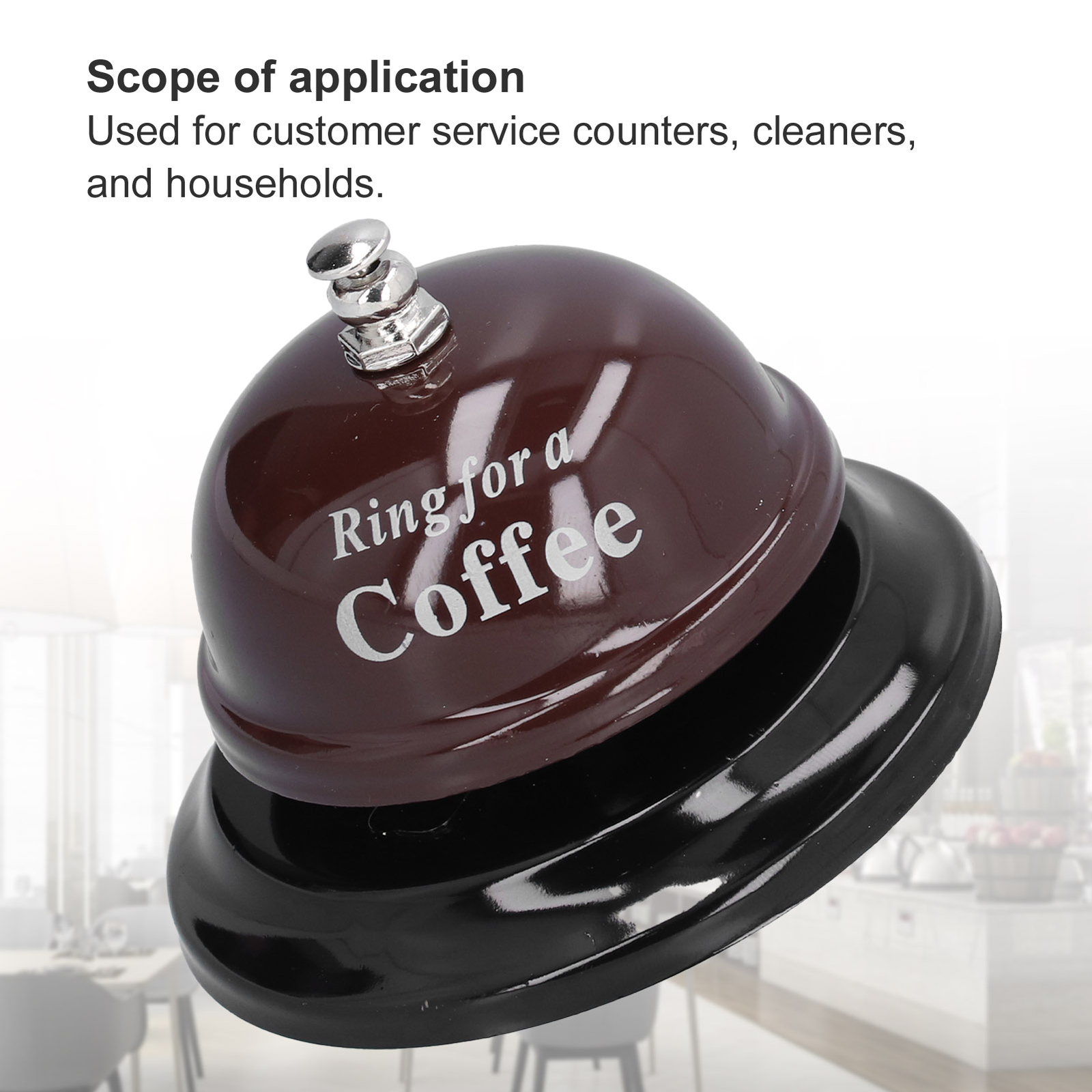 (Black)Restaurant Call Bell With Anti Slip Base Manual Meeting Bar Service Be US