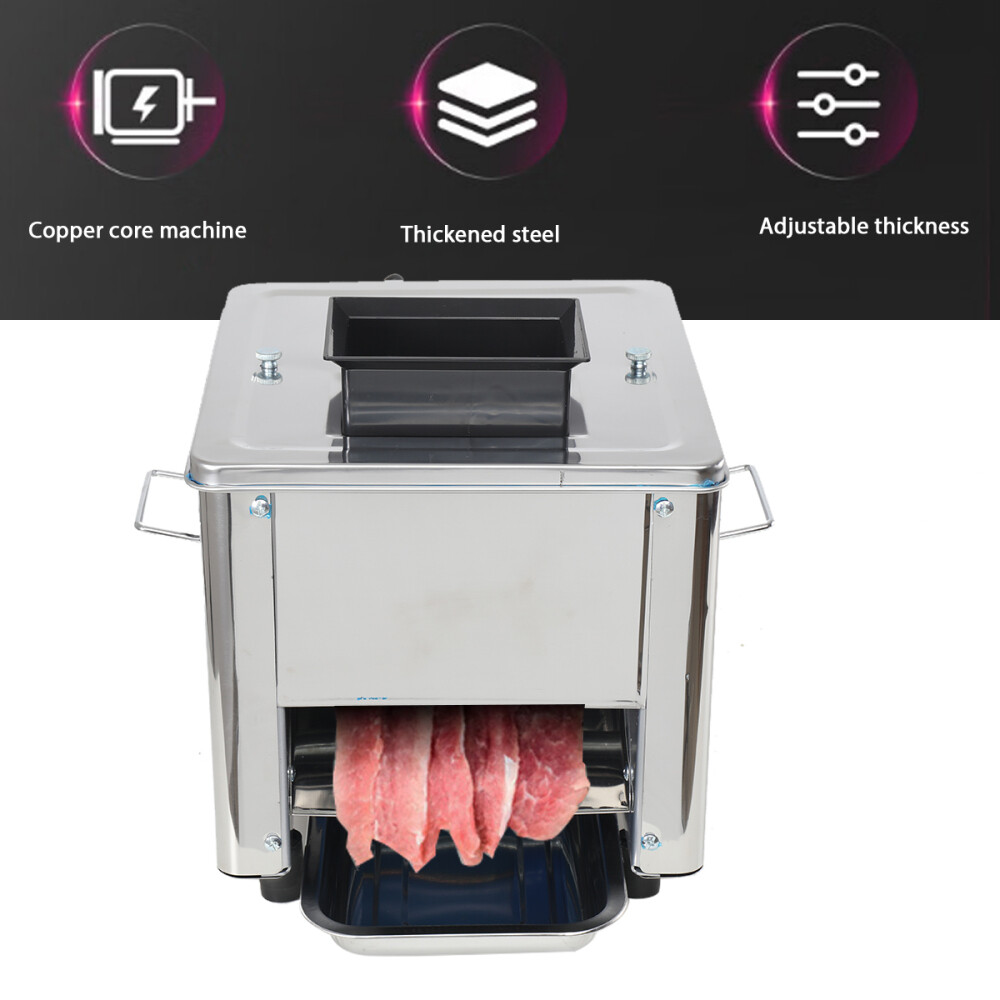 850W 110V 3.5mm Electric Meat Cutting Machine Commercial Meat Cutter 30x34x30cm