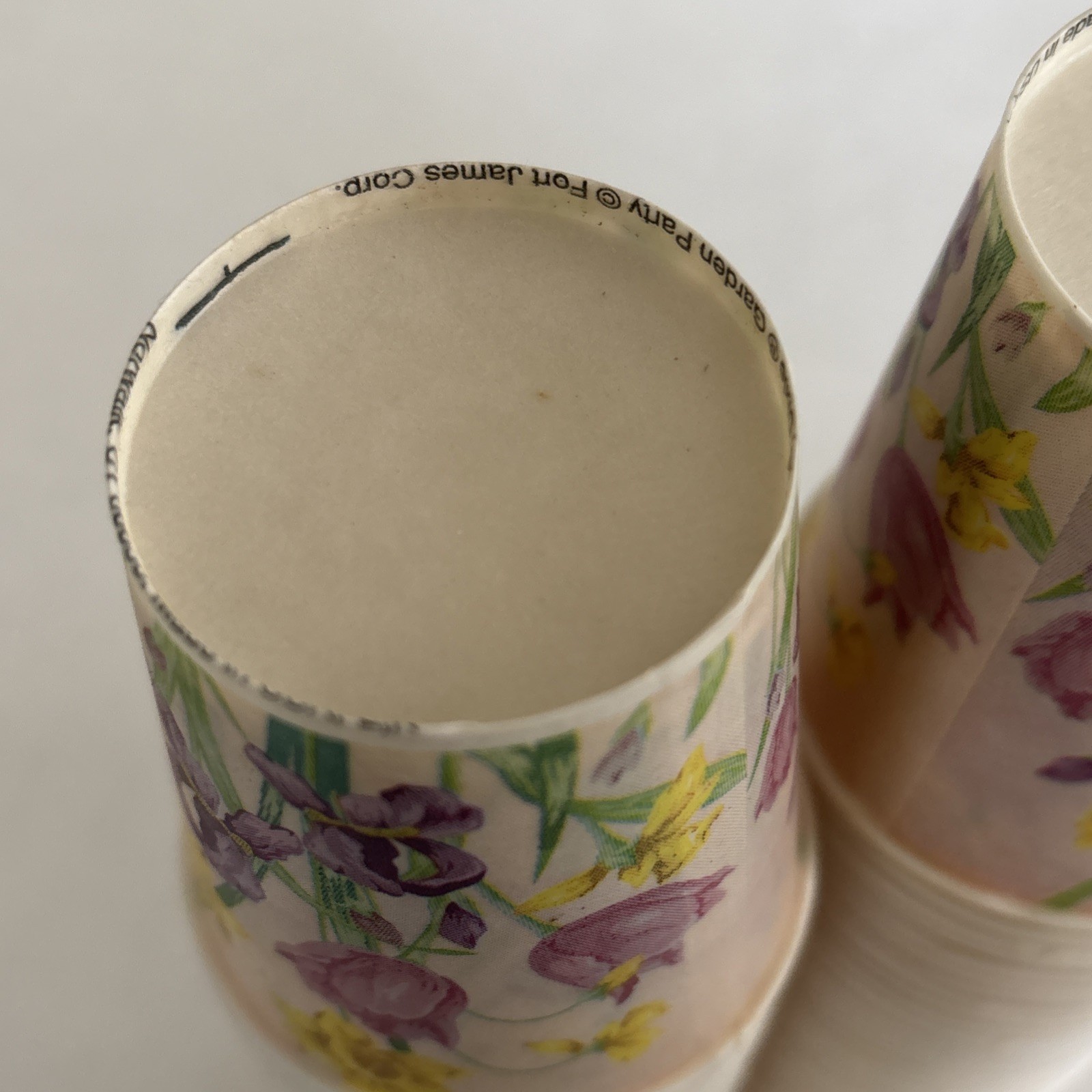 VTG Dixie Disposable Bathroom Cups 5 Oz Garden Party- 66 Cups Included