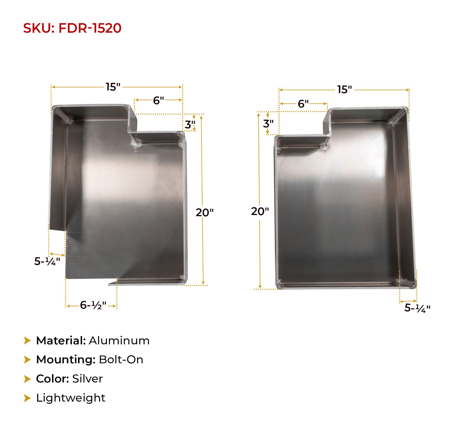 1 Pair 20″x15″ Aluminum Dunnage Racks Holder for Flatbed & Gooseneck Trailers