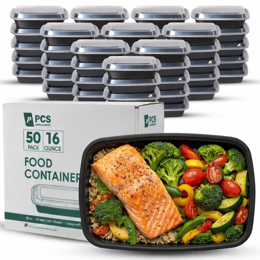 Pcs Supplier Depot 50 Pack 100 Piece 16 Oz Meal Prep Containers Reusable Bpa