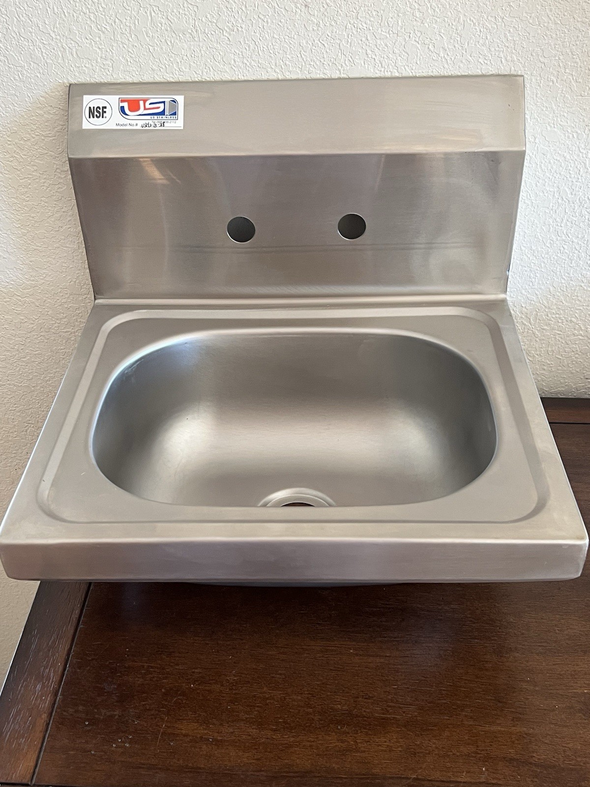 NEW 15” Stainless Steel Hand Sink With Faucet Kitchen Bar Utility Commercial NSF
