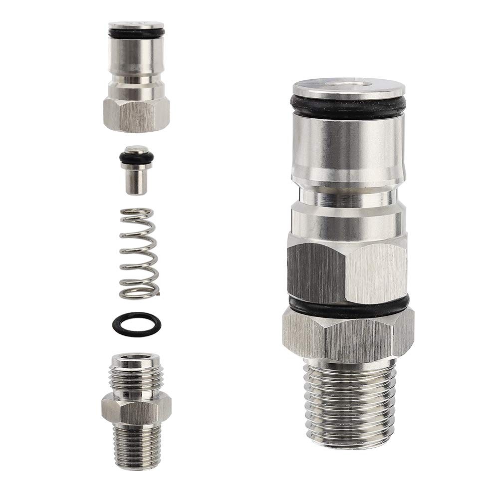 OneBom Ball Lock Post with Poppets, 1/4’’ Male NPT Hex 1/4 inch, Liquid