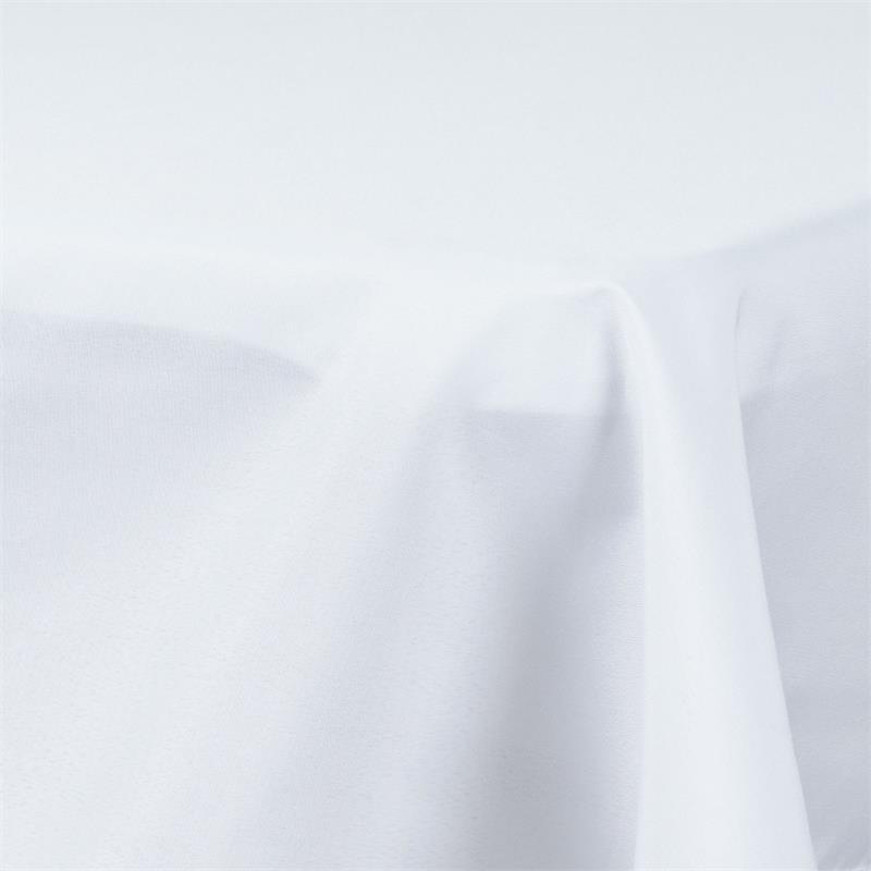 White 17 feet POLYESTER PLEATED TABLE SKIRT Tradeshow Wedding Catering Supplies