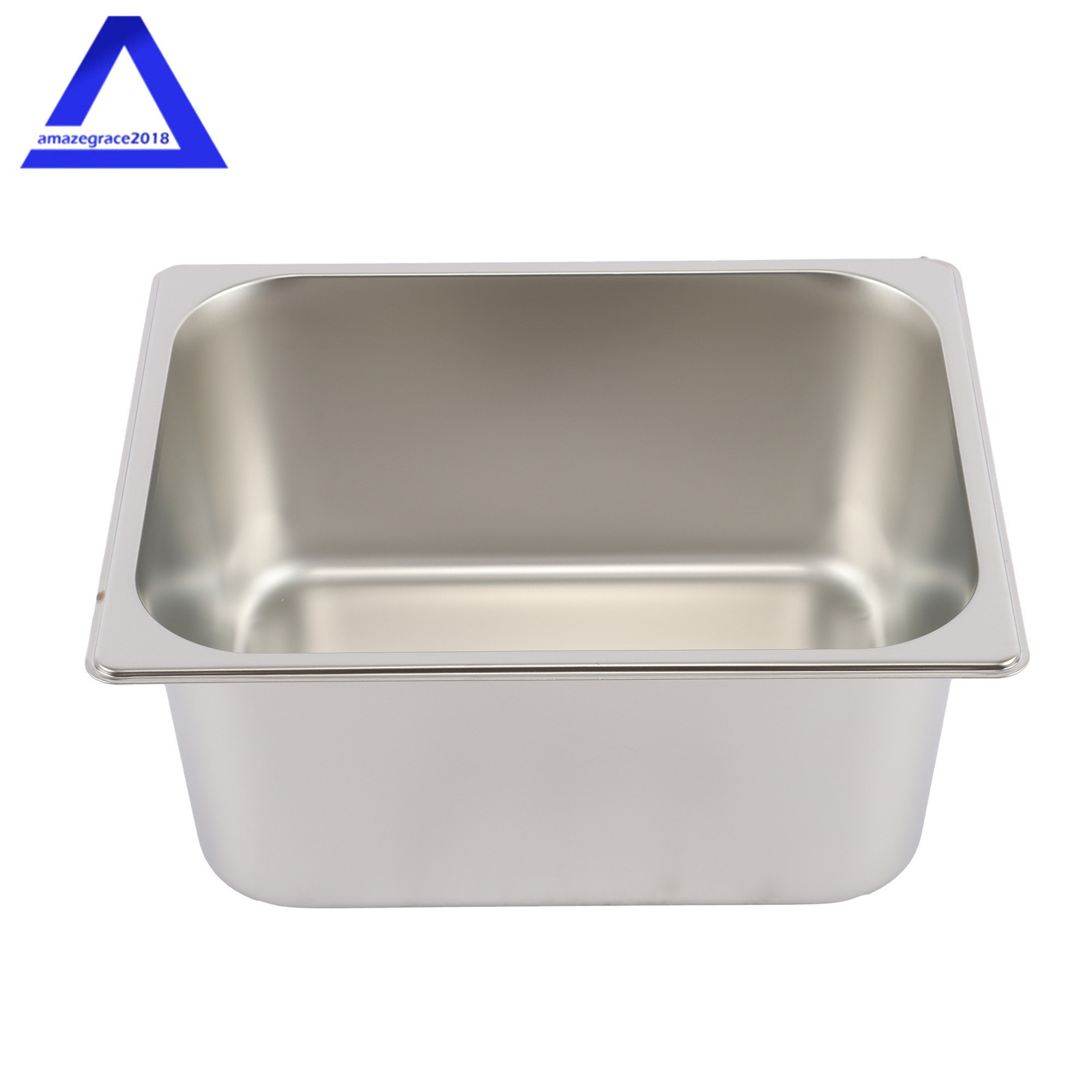 Steam Table Hotel Pans 1/2 Size 6″ Deep 2Pcs Stainless Steel Metal Tray with Lid