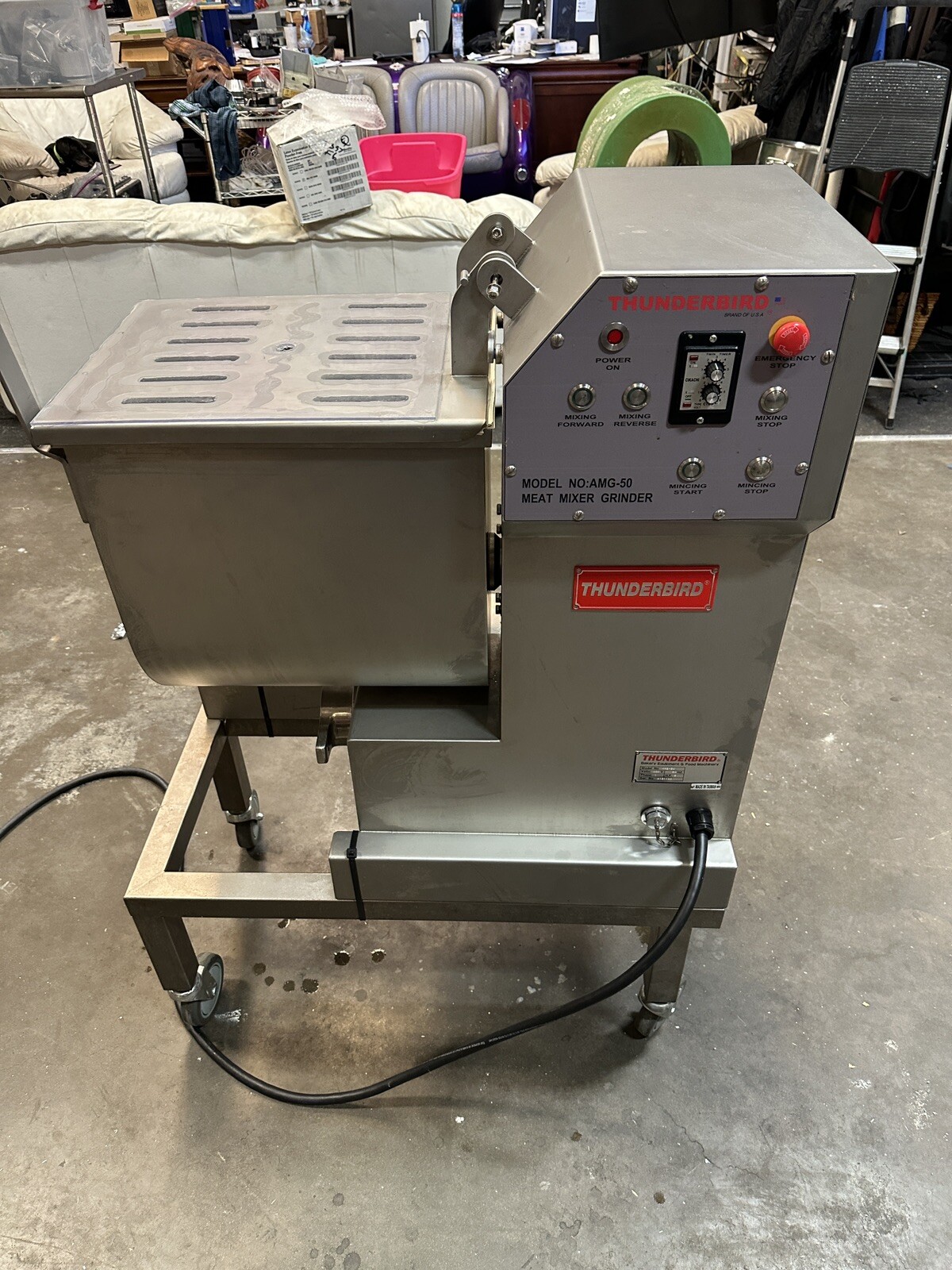 Thunderbird AMG-50 Meat Grinder/Mixer 6 HP / 80 lbs. Capacity