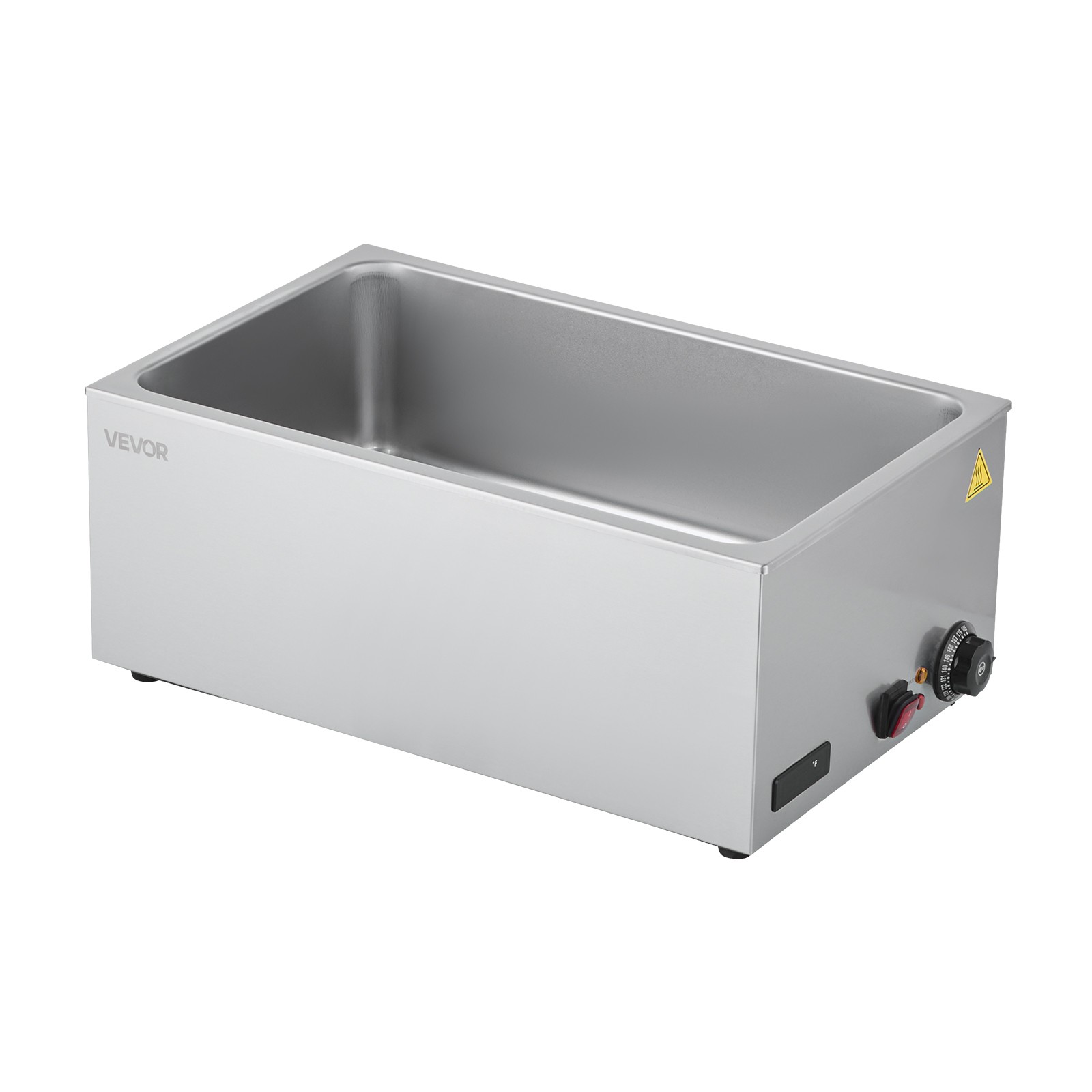 VEVOR Commercial Food Warmer Countertop Buffet Bain Marie 1200W Steam Table