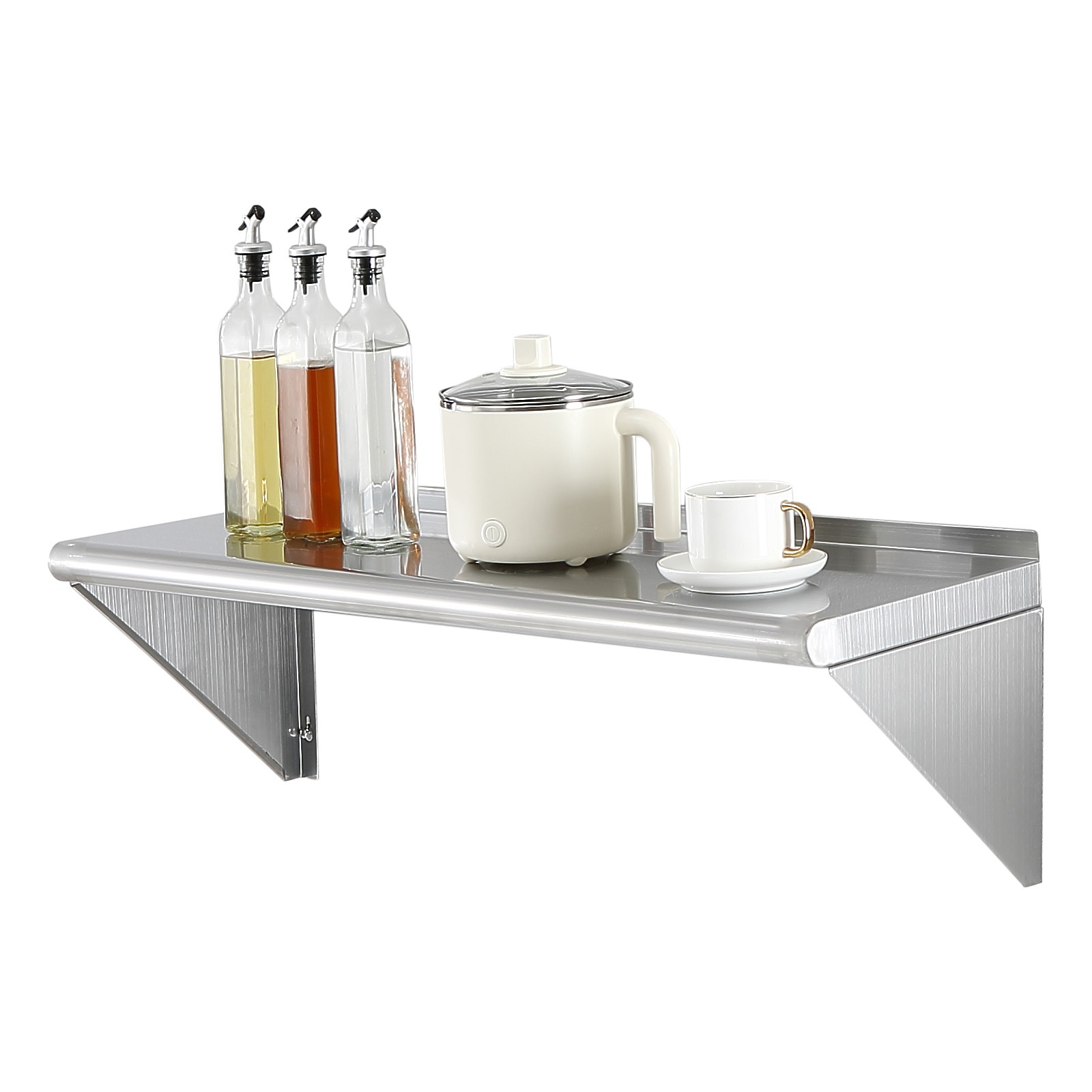 VEVOR 36″ x 12″ Stainless Steel Wall Mounted Shelf Kitchen Restaurant Shelving