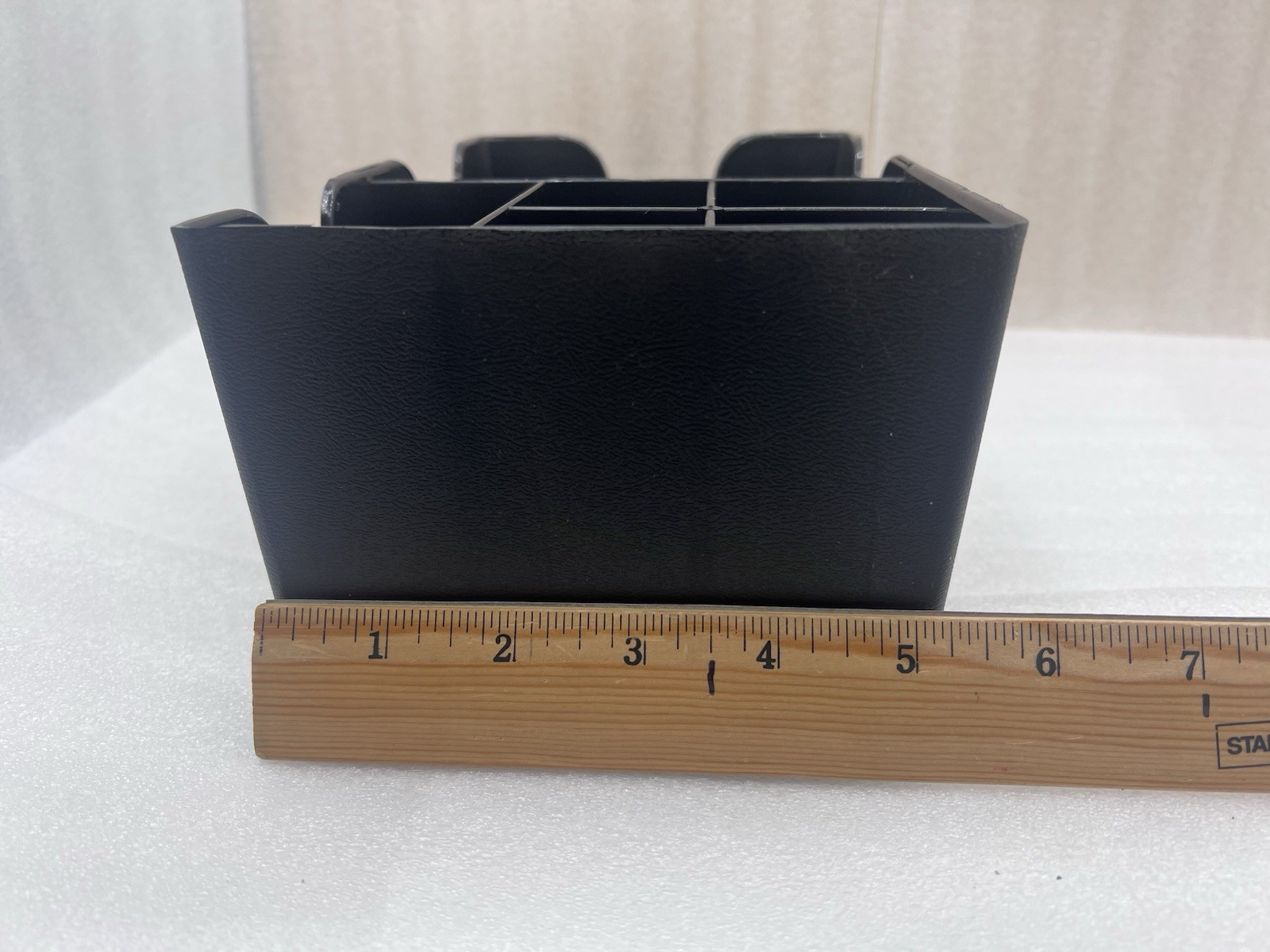 Choice 6-Compartment Bar Caddy Black Plastic Countertop Organizer Napkins Straws