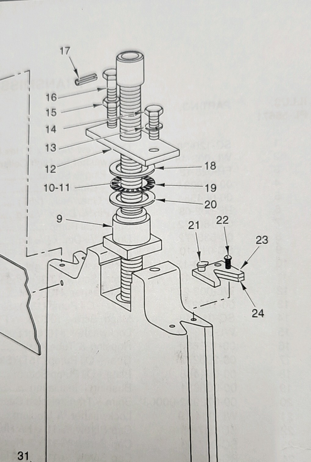 Hobart Mixer M802 80 Bowl lift Screw New 290367-1 with Correct rollpin Screw
