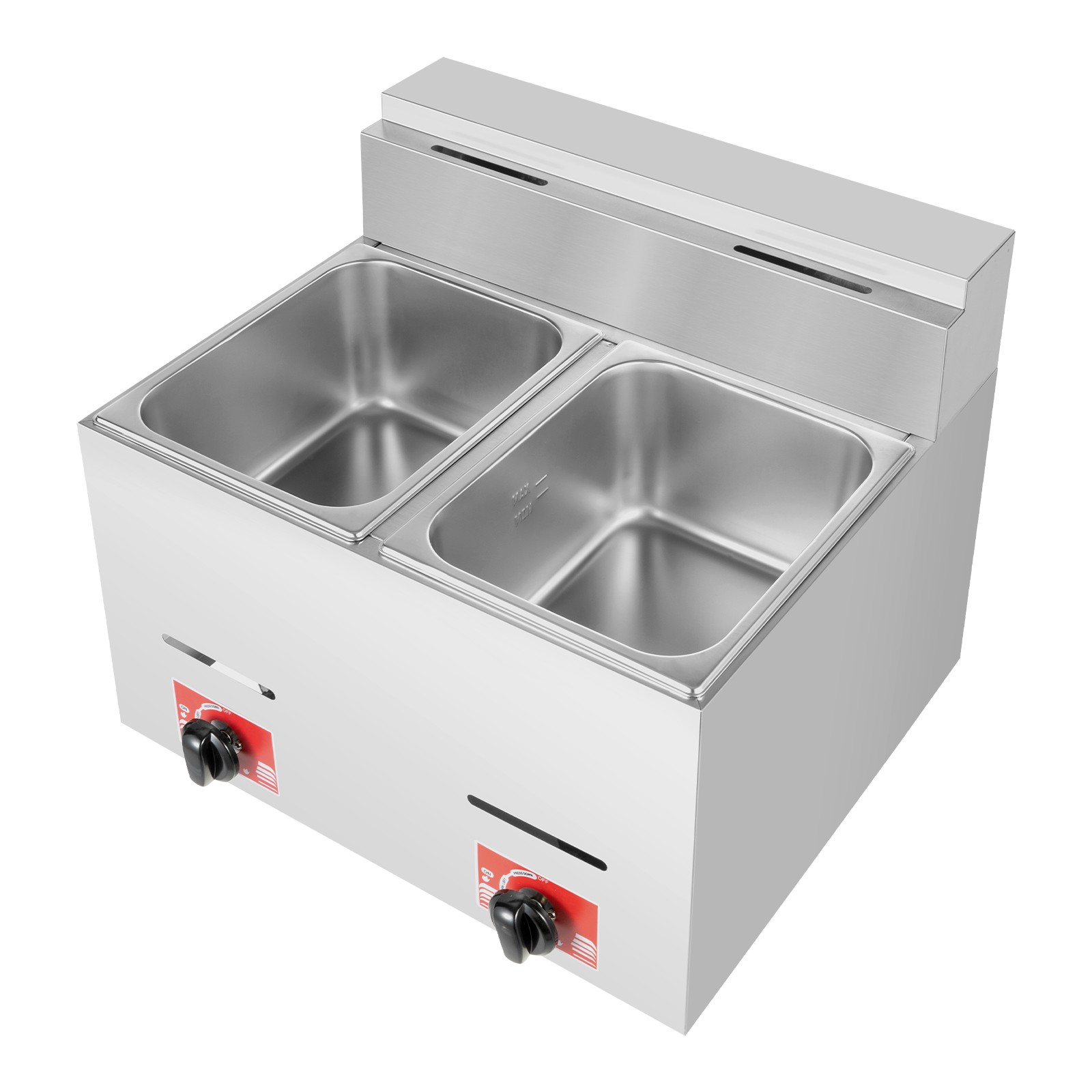 Commercial Propane Deep Fryer Countertop 12L Gas Fryer 2 Well LPG Gas Fryer