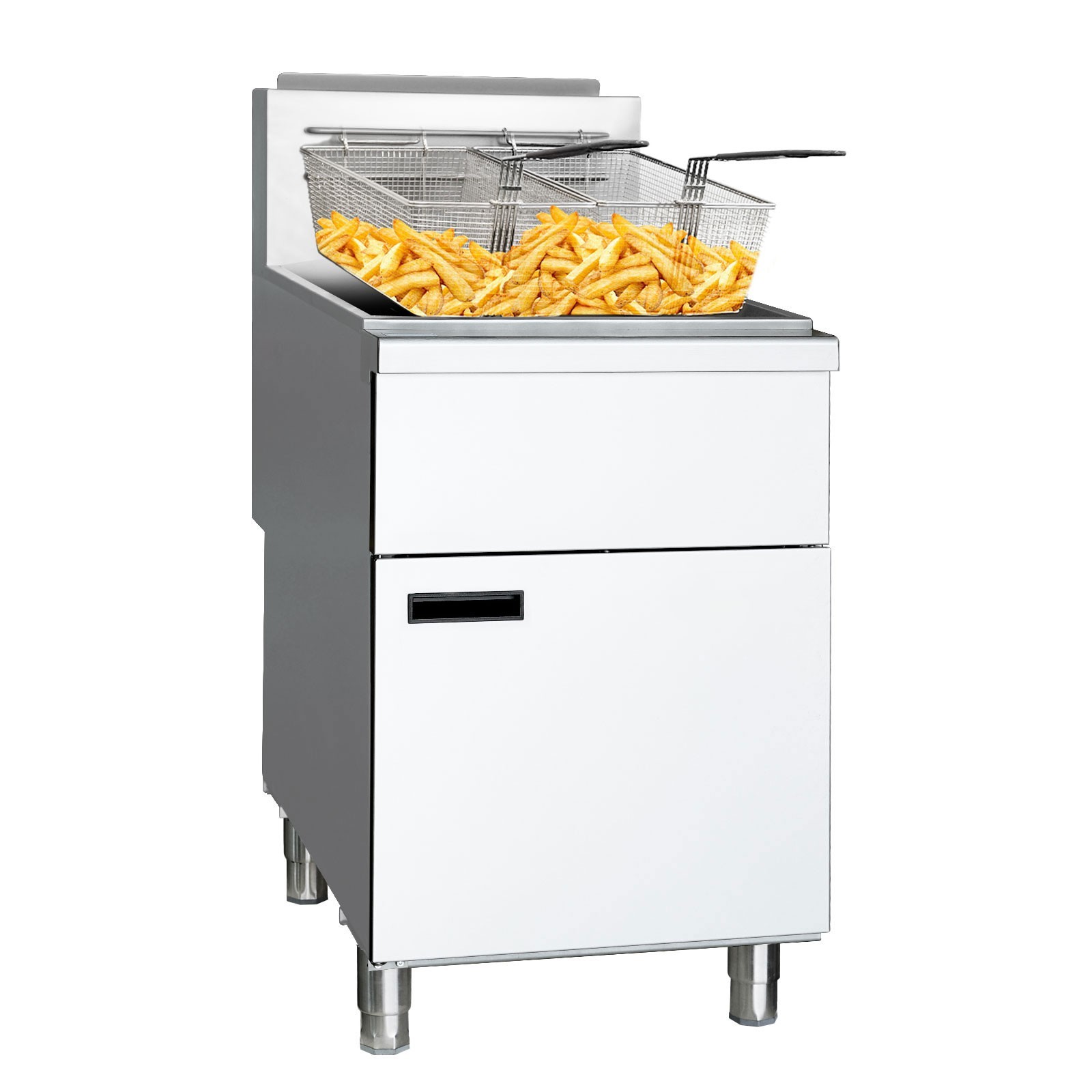 Commercial Deep Fryer 5-Burner Natural Gas Fryer 100 lb 150000 BTU 200°F-400°F