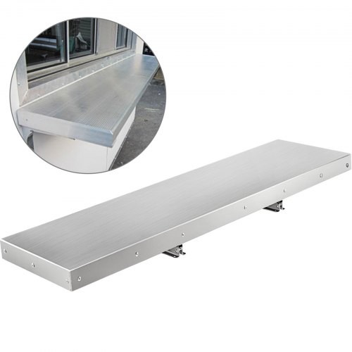 VEVOR 48×12 Folding Concession Shelf Stainless Steel Drop Down Food Truck Shelf