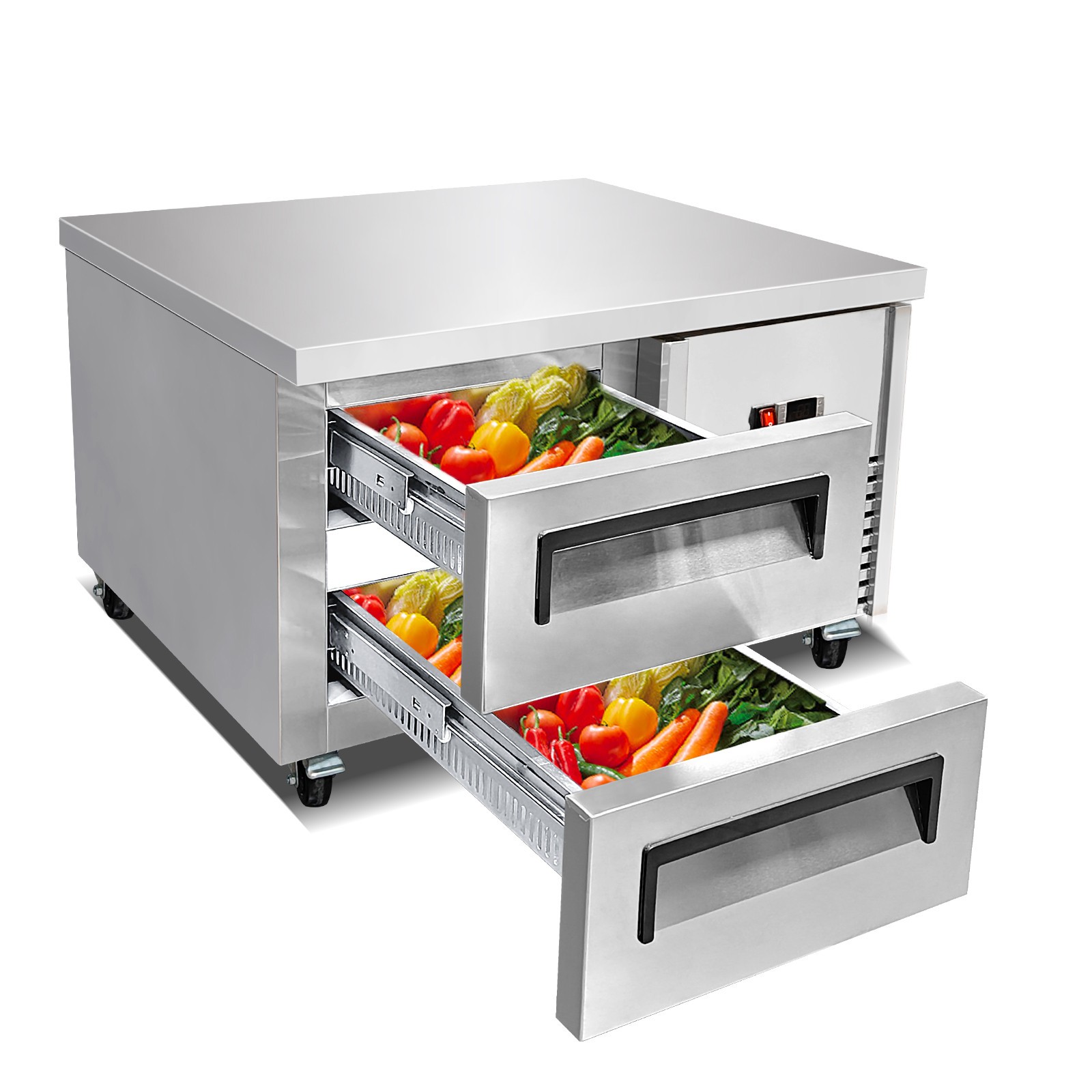 USA Kolice Commercial Undercounter Refrigerators,Refrigerated Chef Base 2 Drawer