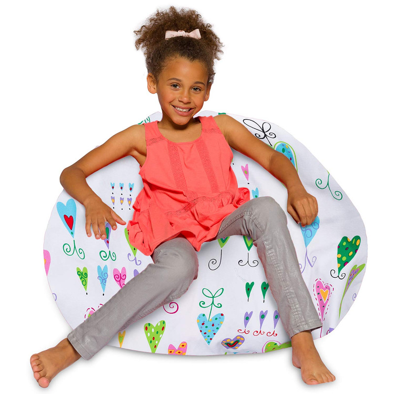 Posh Creations Bean Bag Chair For Kids Teens And Adults Includes Removable And