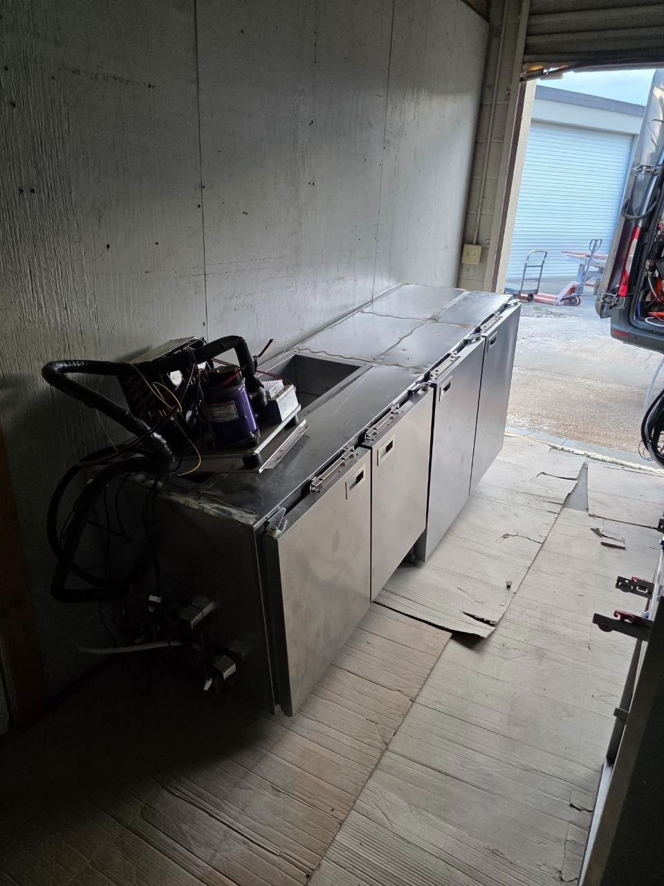 4-Compartment Refrigerator Unit – Commercial Grade Food Truck (Stainless Steel)
