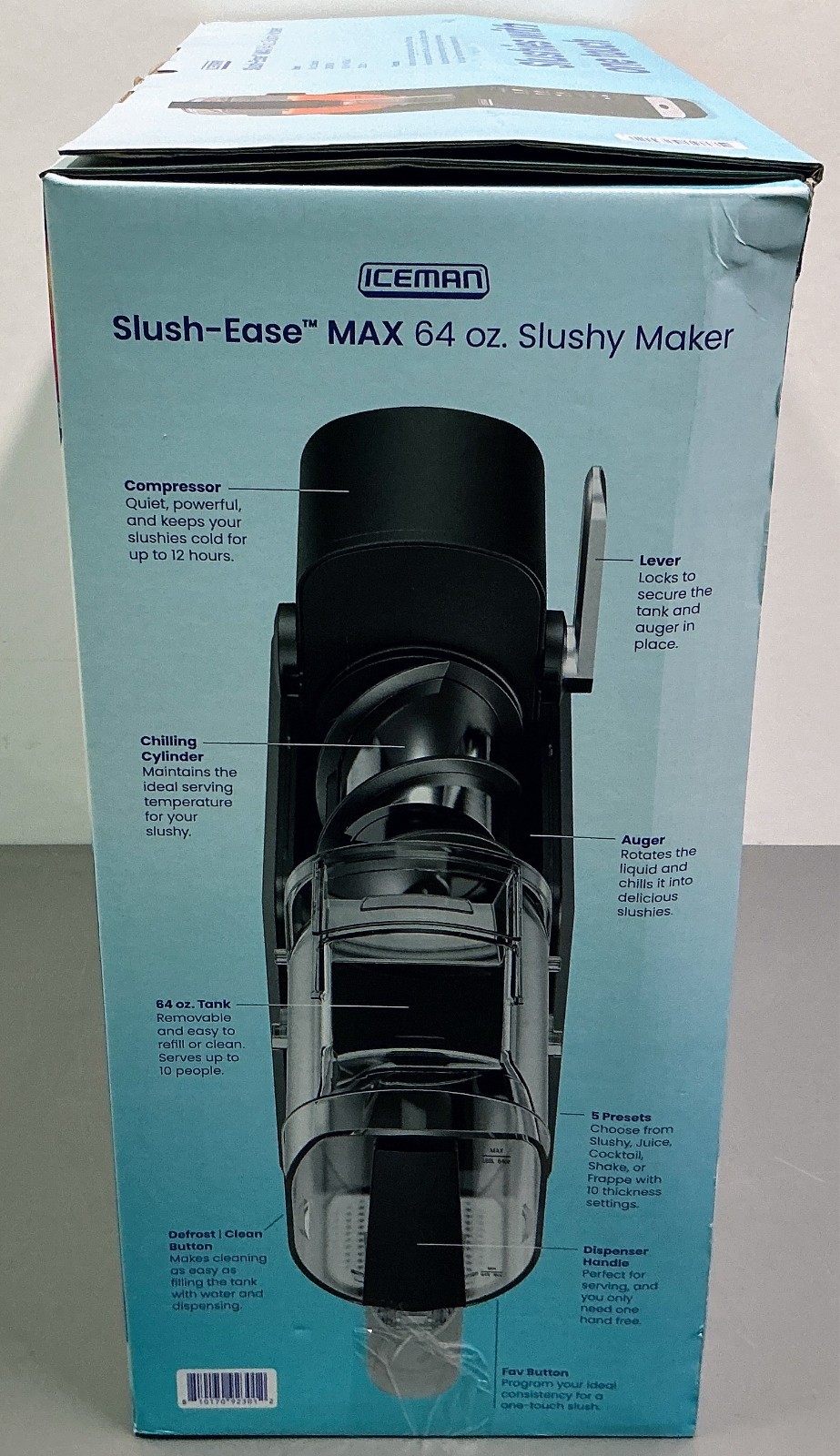 Iceman by Chefman Slush-Ease 88 oz. Total / 64 oz. Drink Capacity Slushy Maker