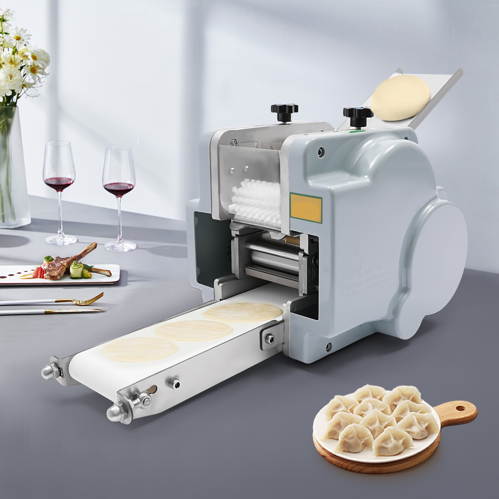 110V Dumpling Wrapper Maker Automatic Dumpling Skin Machine US Standard