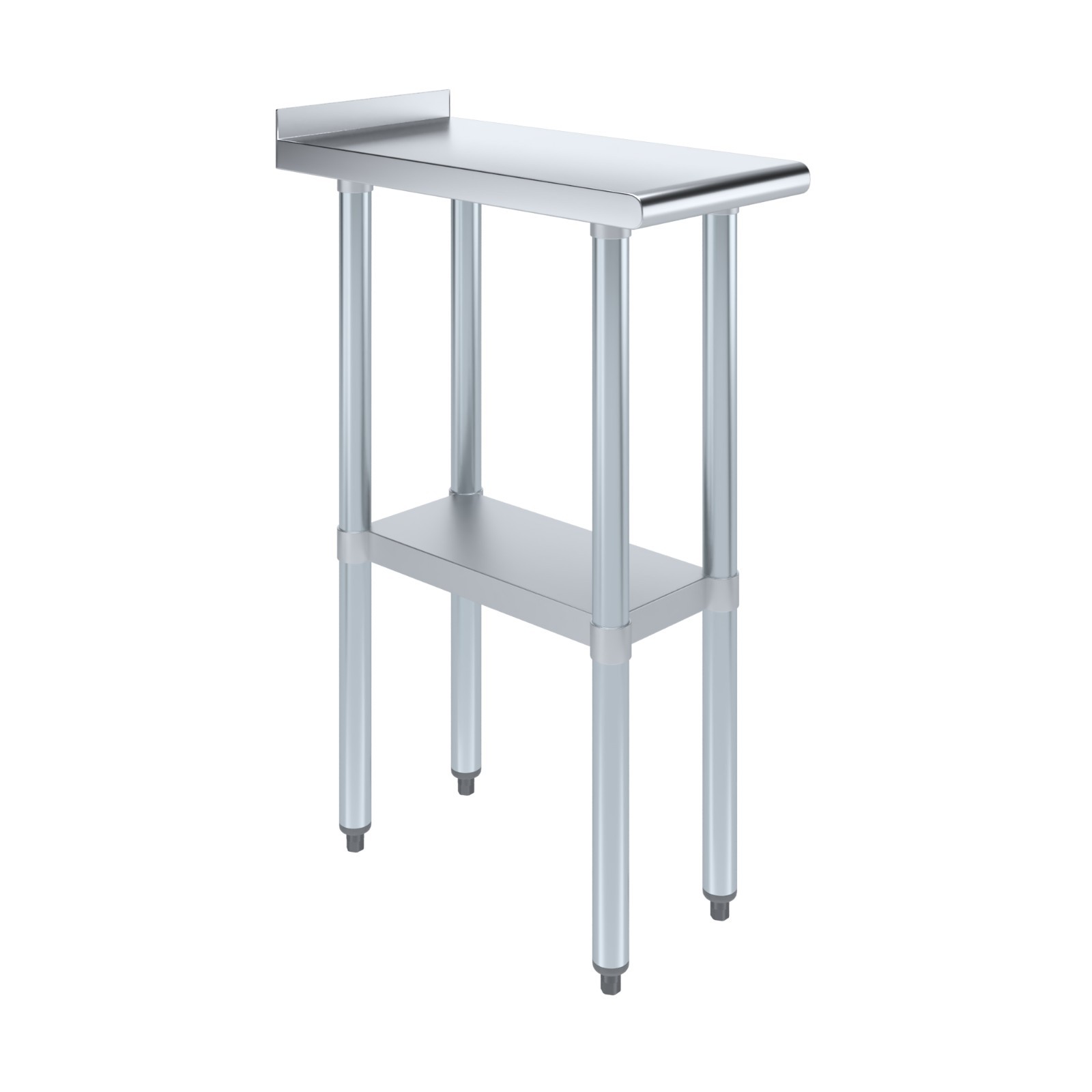 24 in. x 12 in. Stainless Steel Work Table with 1.5 in. Backsplash