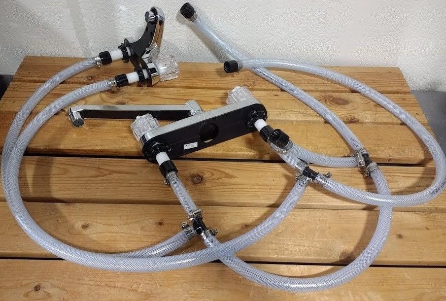 STANDARD SMALL Portable Concession Sink Complete, Drain & Faucets Plumbing Kit