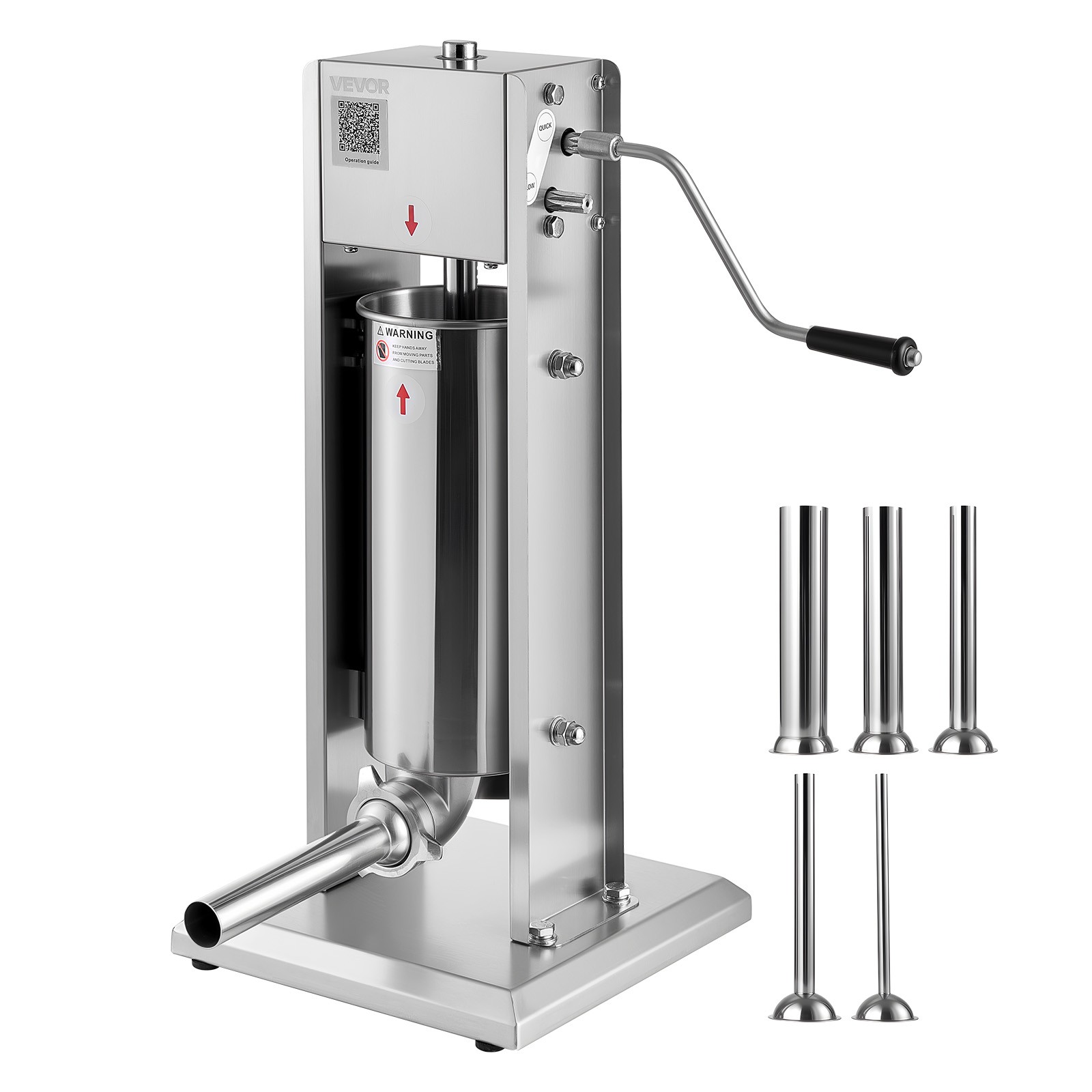 VEVOR Manual Sausage Stuffer 11 LBS / 5 L with 5 Tubes for Commercial & Home
