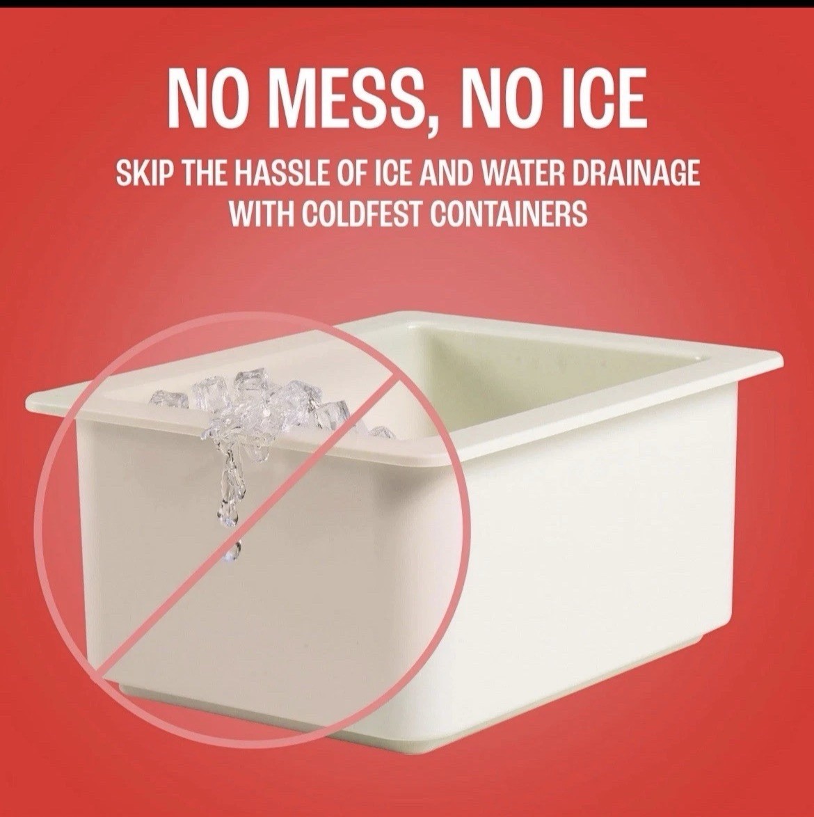 Cambro ColdFest 6″ 1/2 Size Cold Food Pan-white