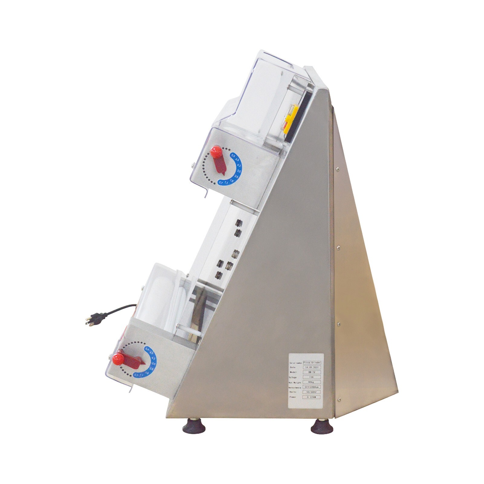 Automatic Pizza Dough Rolling Press Machine 370W Stainless Steel 110V