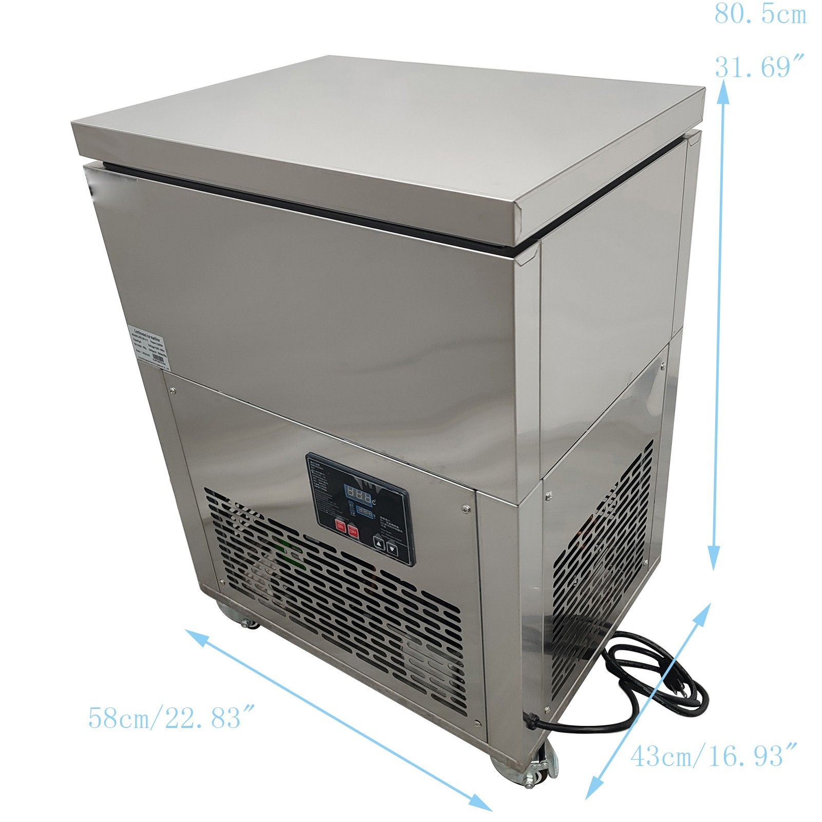 6 Buckets Snow Ice Making Machine Automatic Cylindrical Air Cooling Commercial