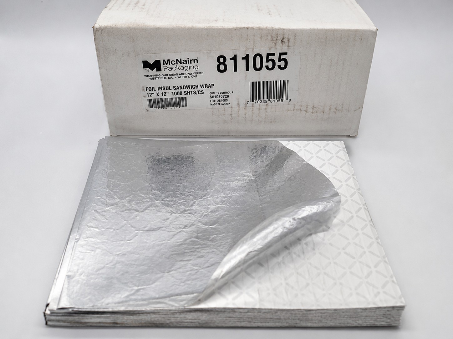 McNairn 811055 Insulated Foil Sandwich Wrap 12×12 1000 Sheets Case