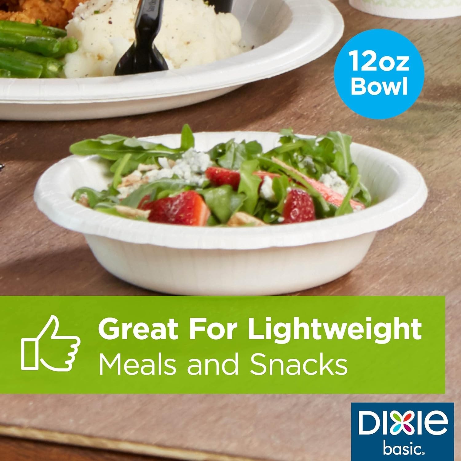 Dixie DBB12WR1 Individually Wrapped 12 oz. Disposable Bowl – White (500/Carton)