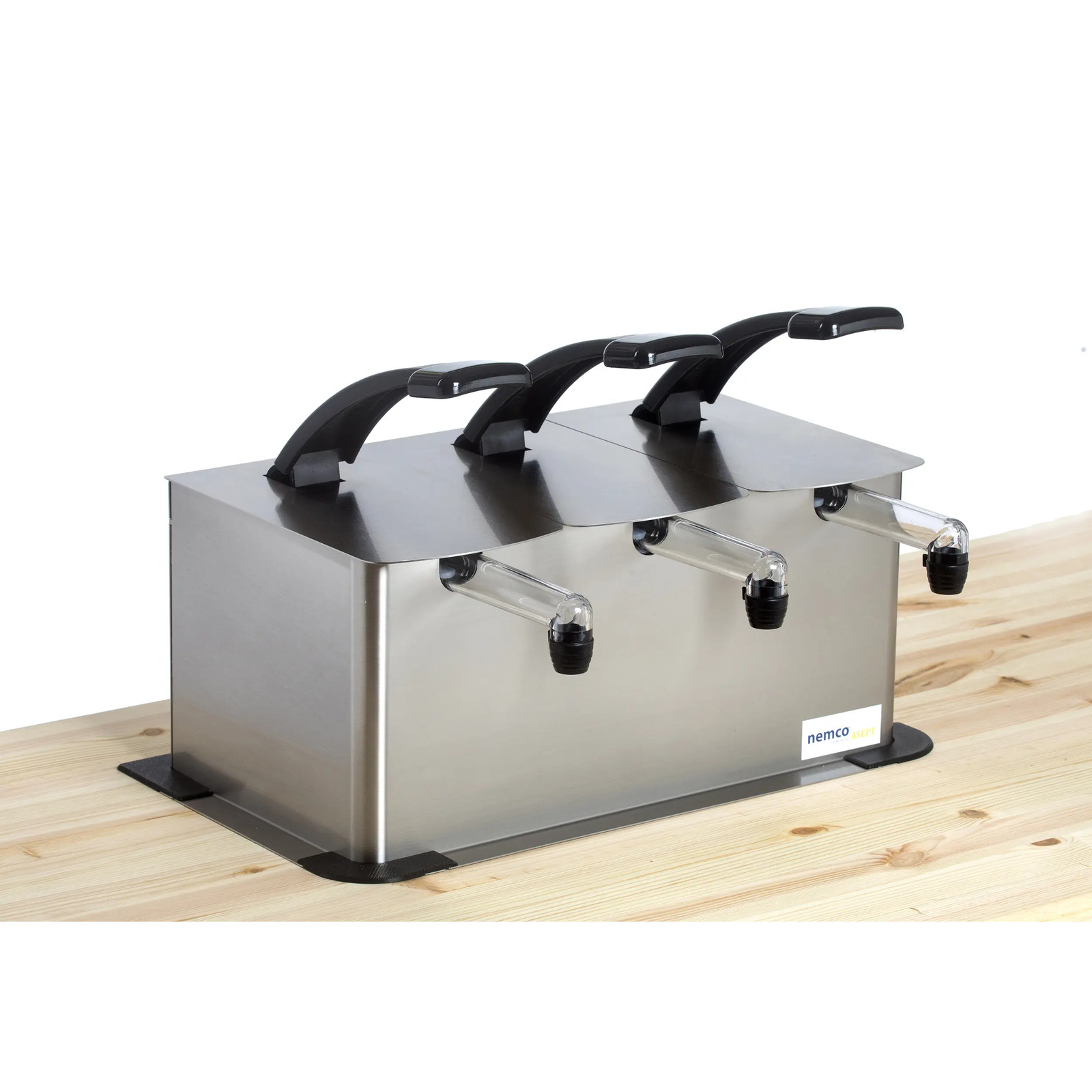 Nemco 10968 17.5″x14″ Stainless Steel Triple Drop-In Condiment Dispenser