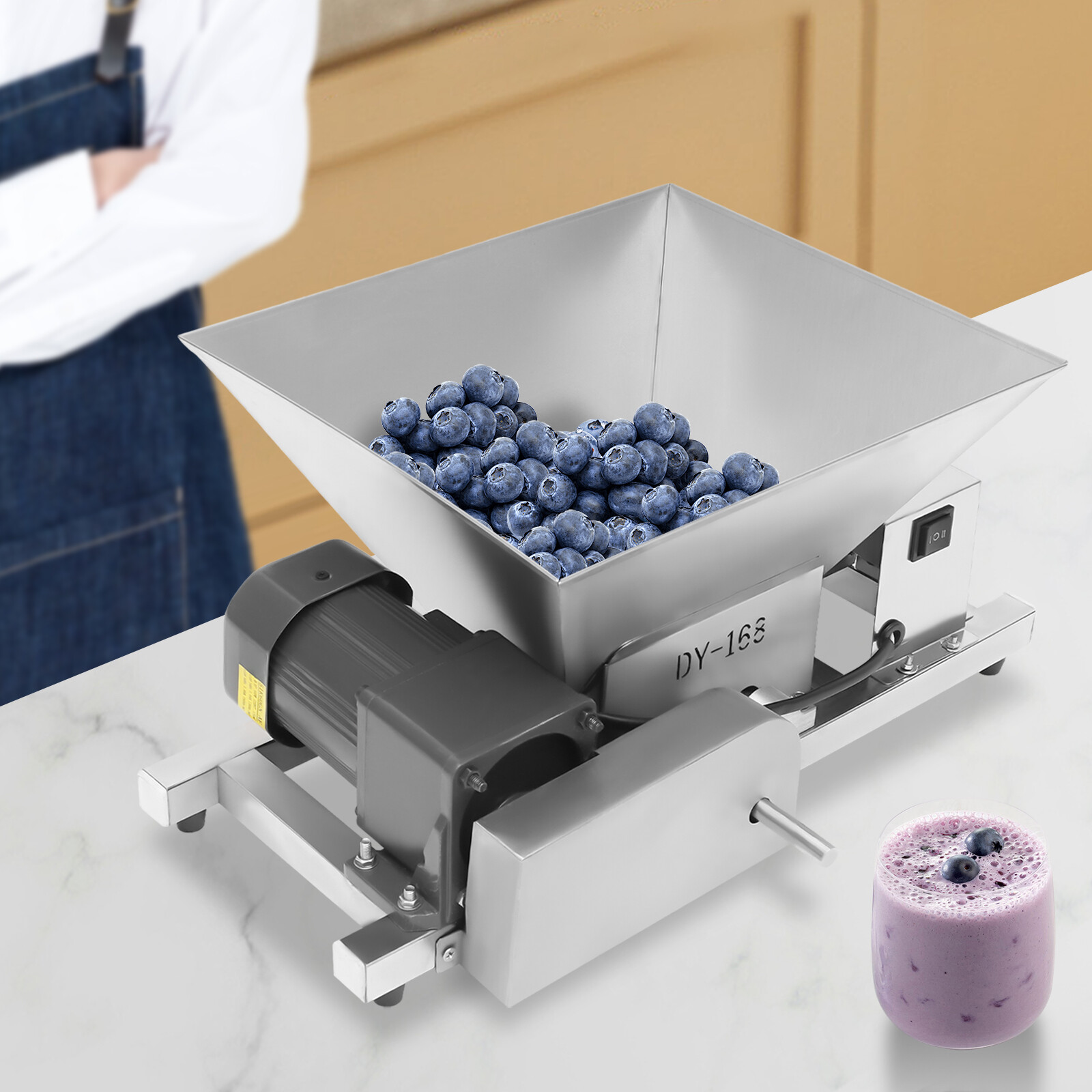 4L Electric Fruit Grinding Crushing Machine Commercial Fruit Breaking Machine