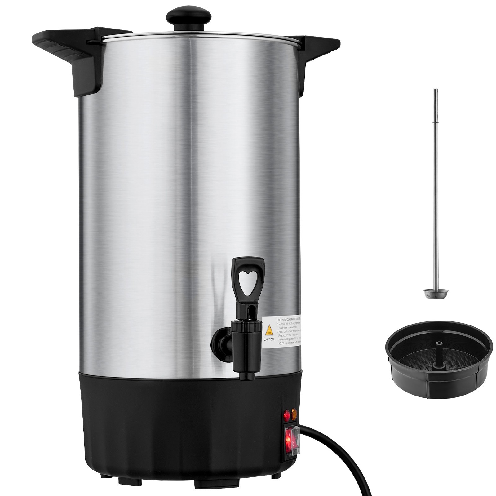 Uimoso Commercial Coffee Urn 60 Cup Hot Drink Dispenser 9L Stainless Steel