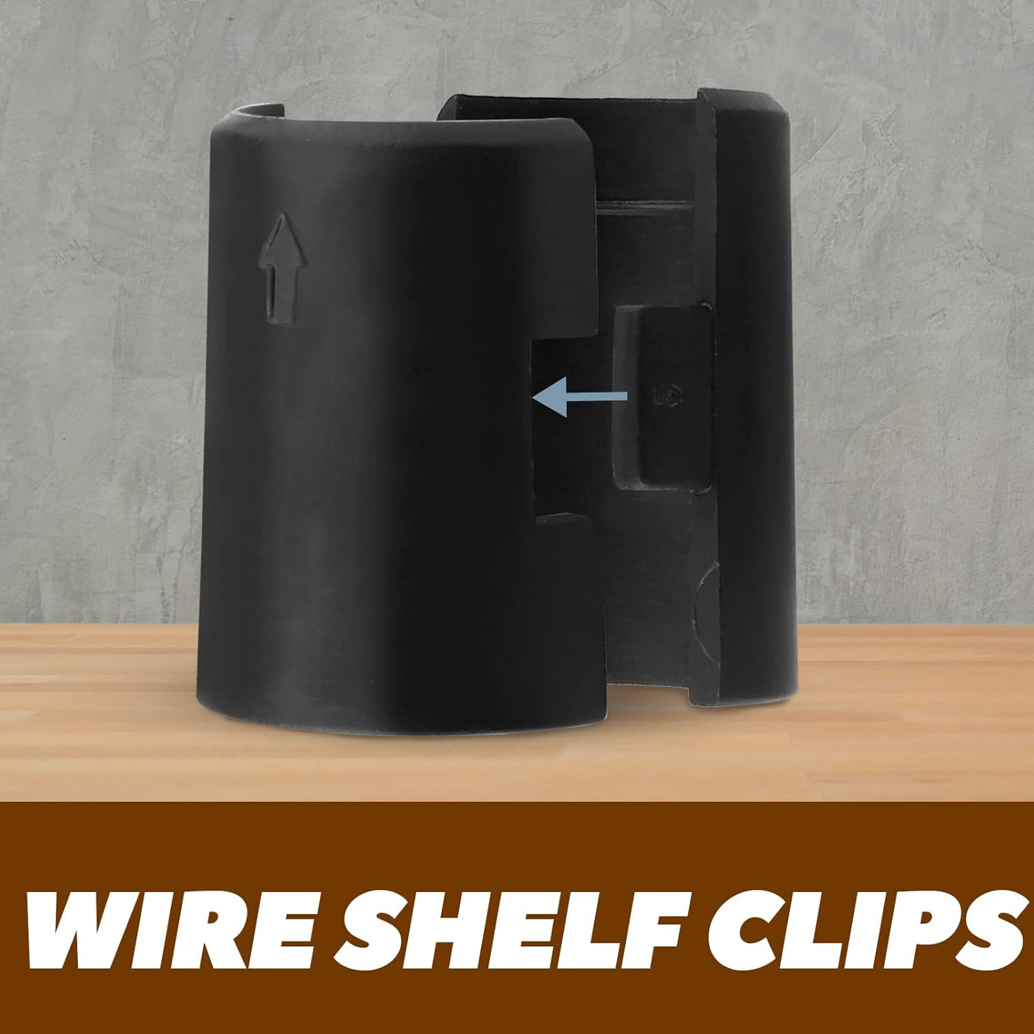 50Pack 7/8 Inch Wire Shelving Shelf Lock Clips, Plastic Shelving Clips Replaceme