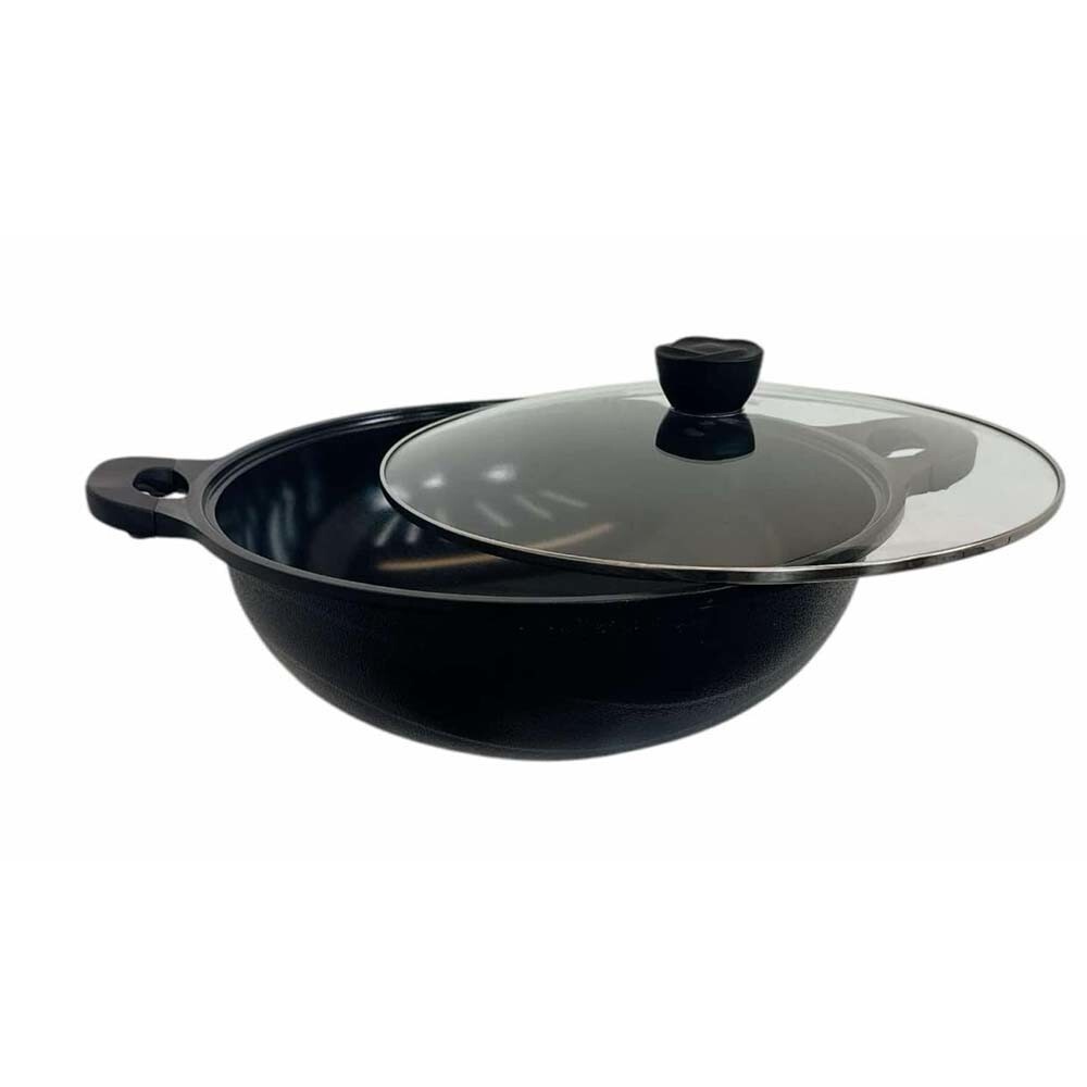 15″ Marble Non Stick Sauce Pots Cooking Pot, Tempered Glass Lid, MADE IN KOREA