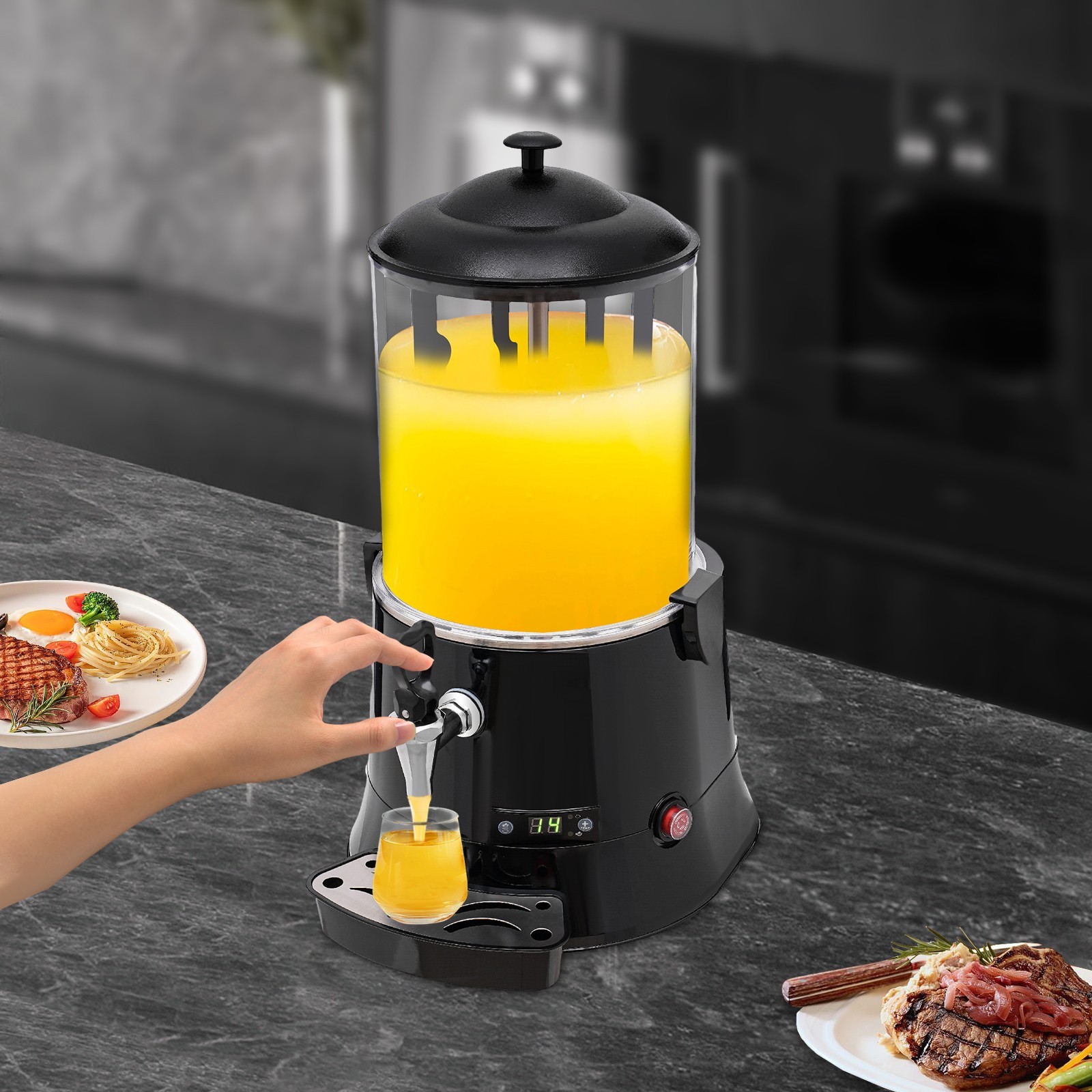 Hot Chocolate Machine 10L Commercial Hot Chocolate Dispenser Hot Beverage Warmer