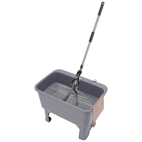 PP Freestanding Floor Mop Sink One-Piece Molded 60 × 40 × 27 cm Grey