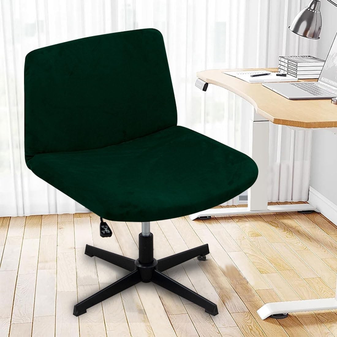 Velvet Armless Chair Cover Criss Cross Chair Cover Armless Office Desk Chair