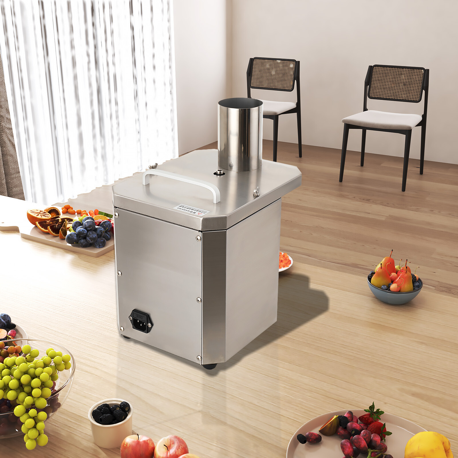 200W Commercial Vegetable Fruit Dicer with 6mm Grid Blade for Onions, Carrots