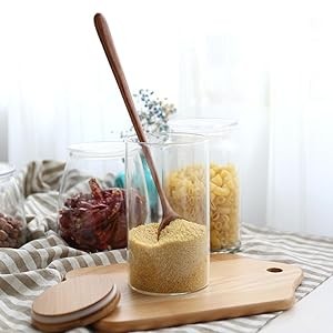 Long Soup Spoons, 1 Pieces Korean Style 11 Inches Natural Wood Long