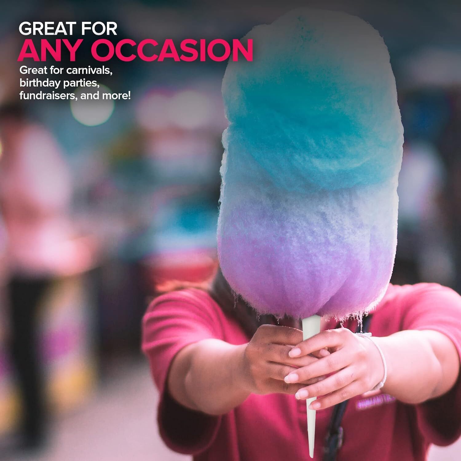 White Cotton Candy Sticks – Kraft Paper- Cotton Candy Cones (100 Pack)