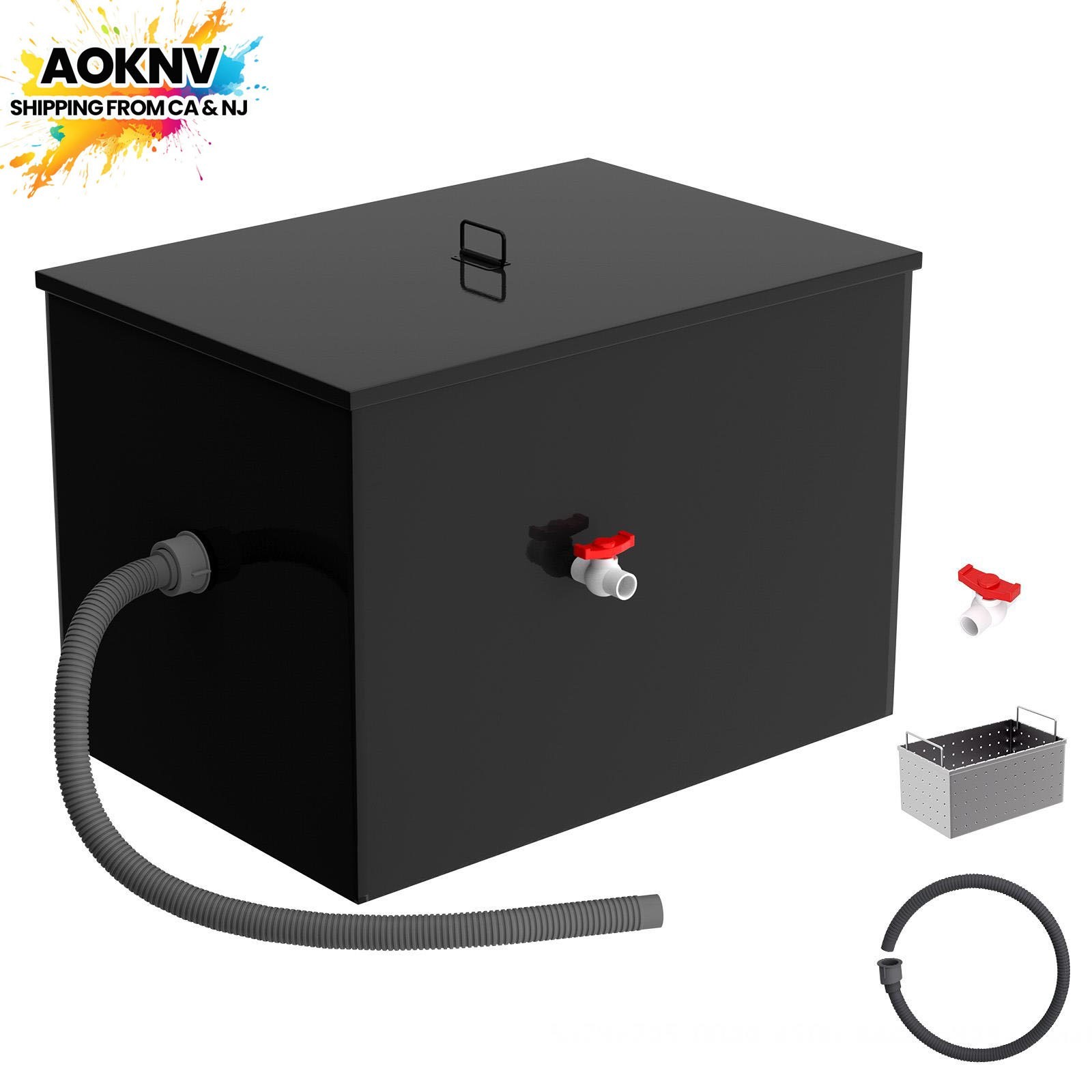 30 Gallon Commercial Under Sink Grease Trap 30 LBS Under Sink Grease Trap
