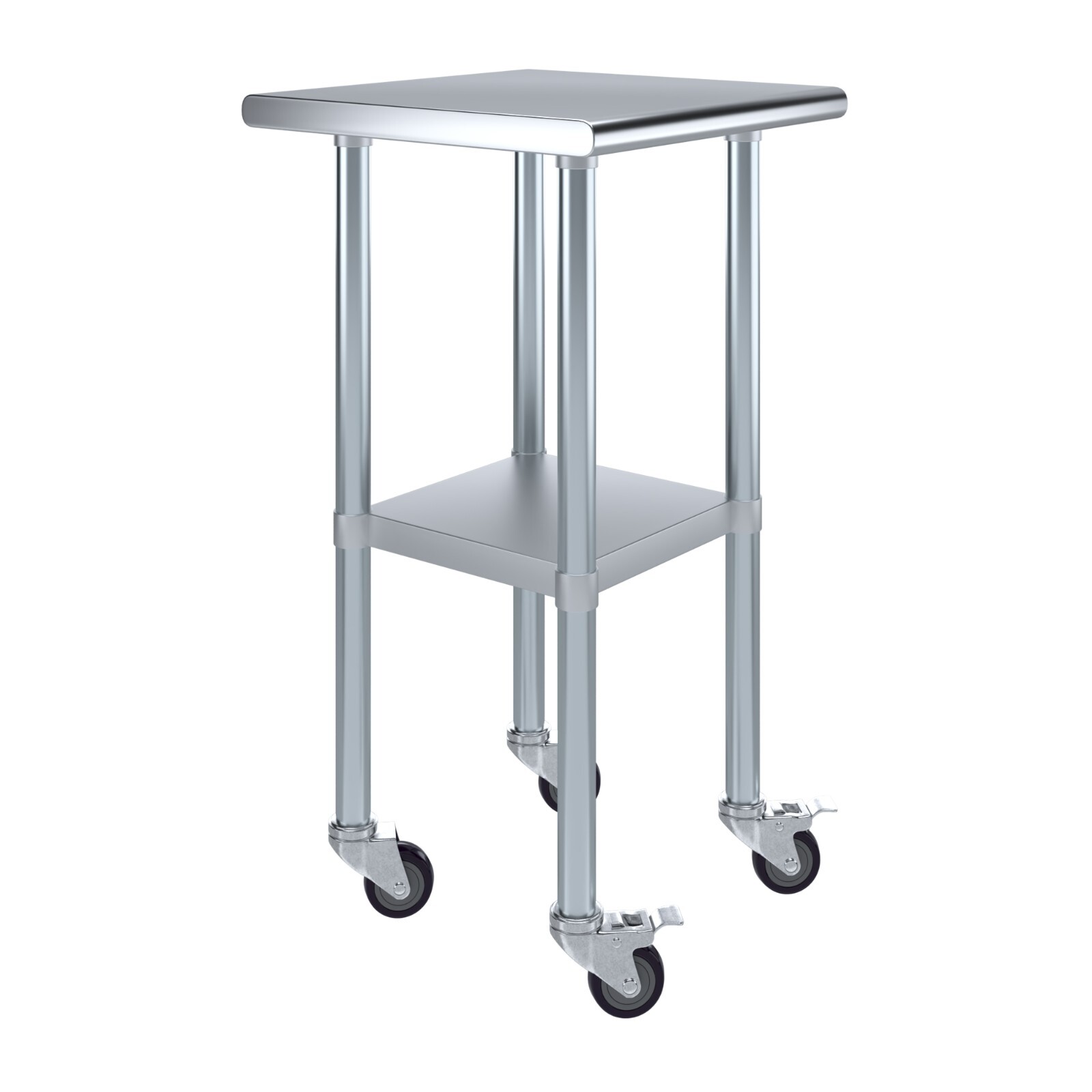 20 in. x 20 in. Stainless Steel Work Table with Casters | Work Station