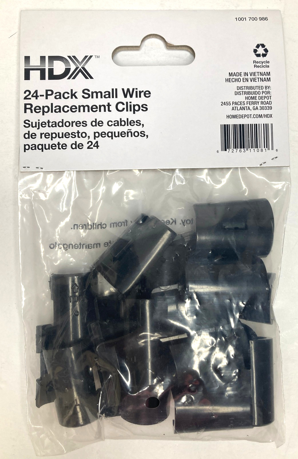 Plastic Lock Clips for 0.75” Diameter Wire Shelf 24-Pack by HDX