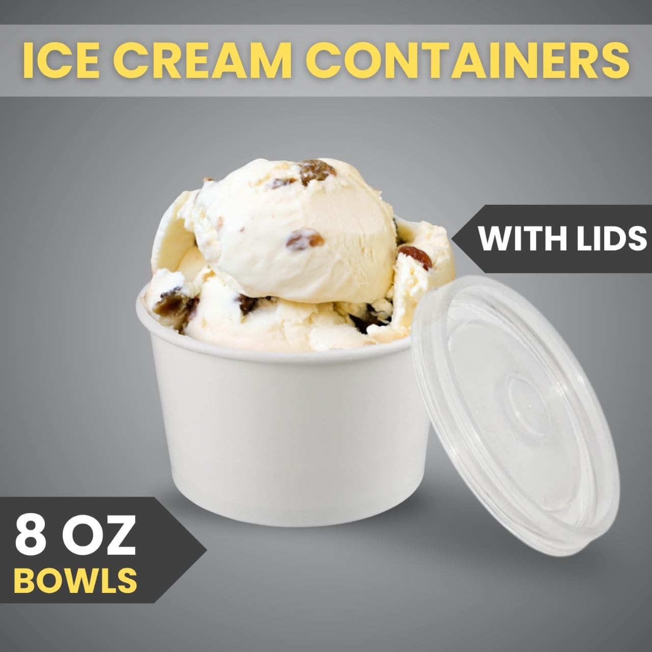 Smygoods Ice Cream Cups 8 Ounce, 11. 50 ct. – 8Oz – Lidded