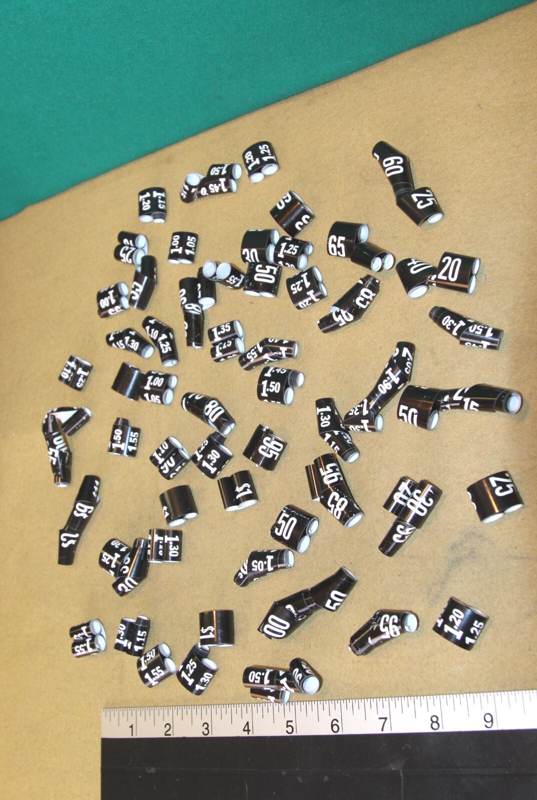 National snack vending machine price rolls lot – various prices on the rolls