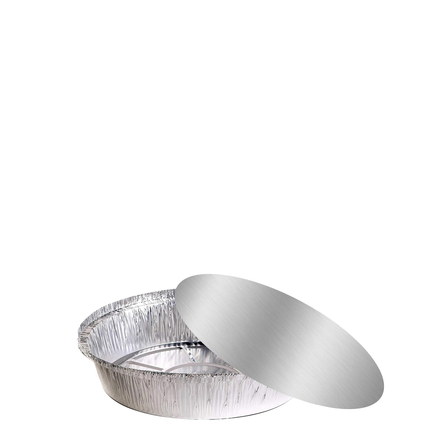 7″ Round Aluminum Disposable Foil Pans with Board Lids Meal Storage Baking 150pc