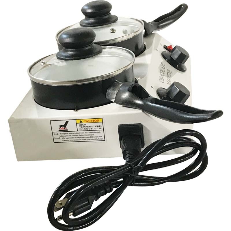 110V 2 Pots Chocolate Melt Machine Handmade Soap Melter Heater Wax Melting Tool