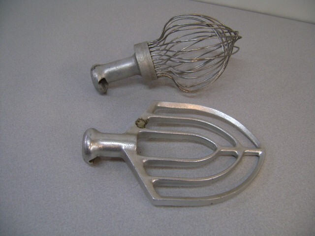 Commercial Mixer Batter Paddle & Whisk whip Model / Brand unknown ? FOR PARTS