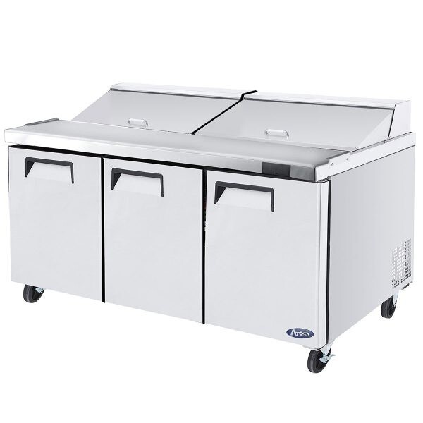 Atosa MSF8304GR 72″ 3 DOOR Sandwich Prep Refrigerator WITH 5 YEAR PARTS & LABOR!